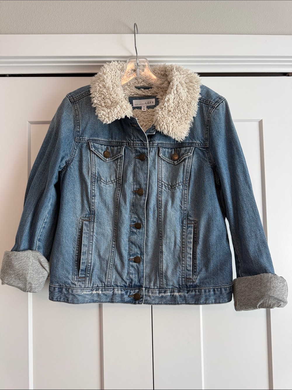 Loft Sherpa Lined Denim Jacket